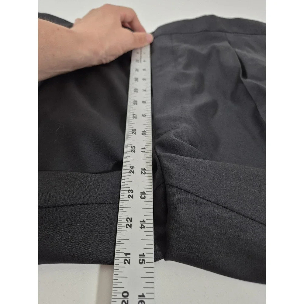 Zanieri Dress Pants Mens 40x37 Black Wool Pleated Tuxedo Stripe Unhemmed Italy
